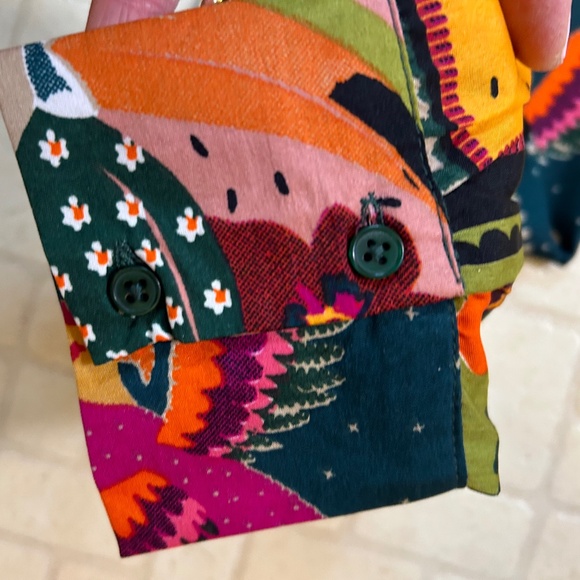 Tropical Print Button-front Duster/Lounger - Picture 4 of 10